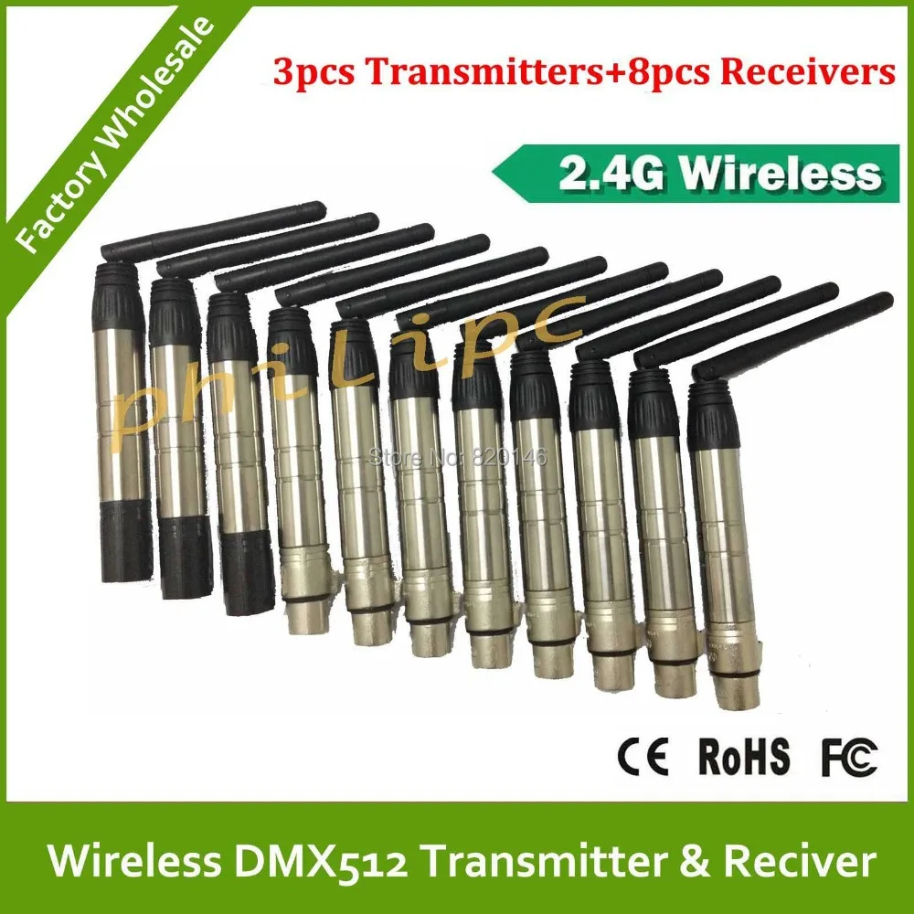 

Free Shipping 2.4G Wireless DMX512 Transceiver Kit For Stage Lighting Control System Wireless DMX 512 Transmitter And Receiver