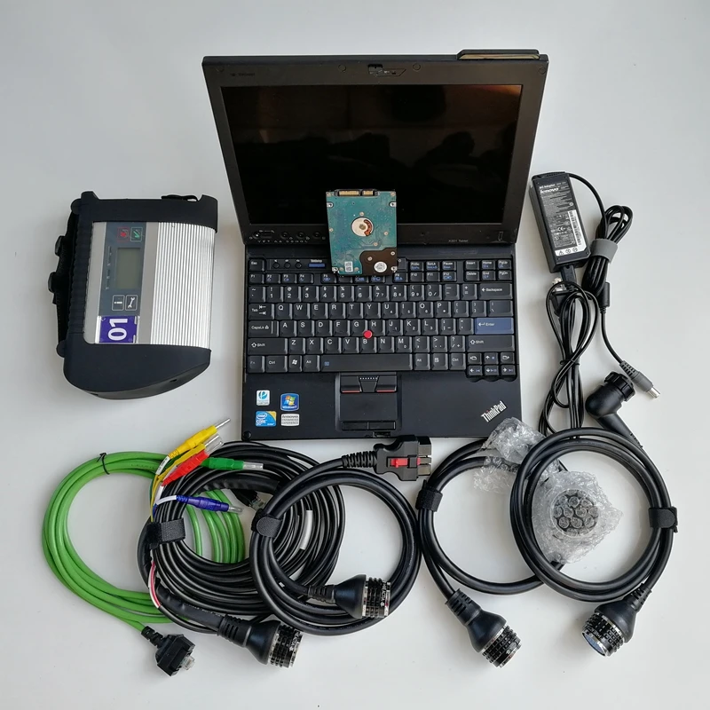 

MB Star C4 SD Compact 4 + Б/у X201T I7 4G/8G + 320GB HDD с программным обеспечением V06.2022 X/DTS/EPC/WIS для автомобильного диагностического инструмента