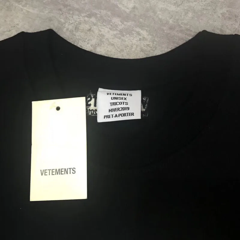 Стиль, Vetements, футболки Hip Hop1: 1, высокое качество, размер, с буквенным принтом, топы, футболки с вышивкой, с круглым вырезом, Vetements, футболка