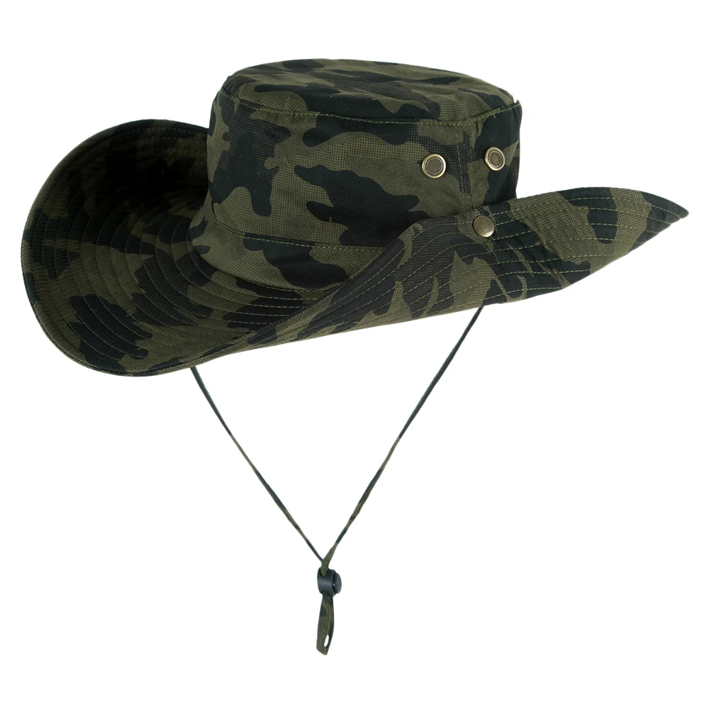 Унисекс наружная анти УФ ведро рыболовная шляпа Военная Вышивка тактическая