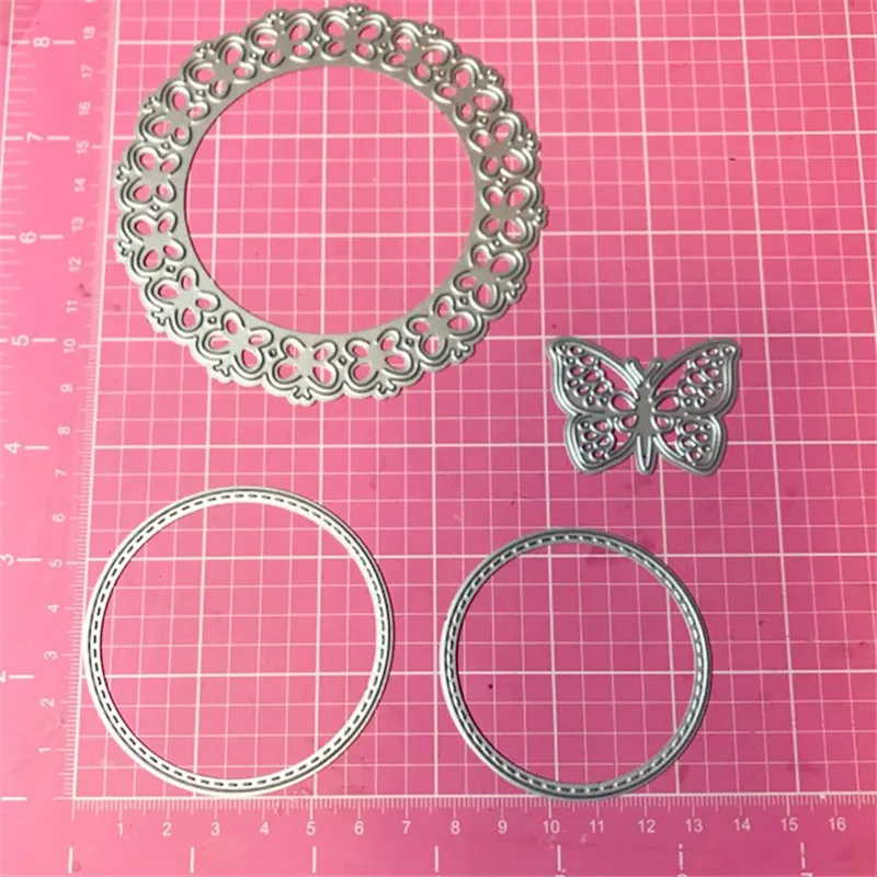 Рамка 3D с металлической бабочкой трафареты для пресс-формы для DIY скрапбукинга/фото украшение для альбома тиснение бумажные карточки ручной работы