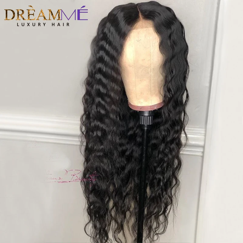 Предварительно сорванный 360 кружевной передний парик с крупными волнами