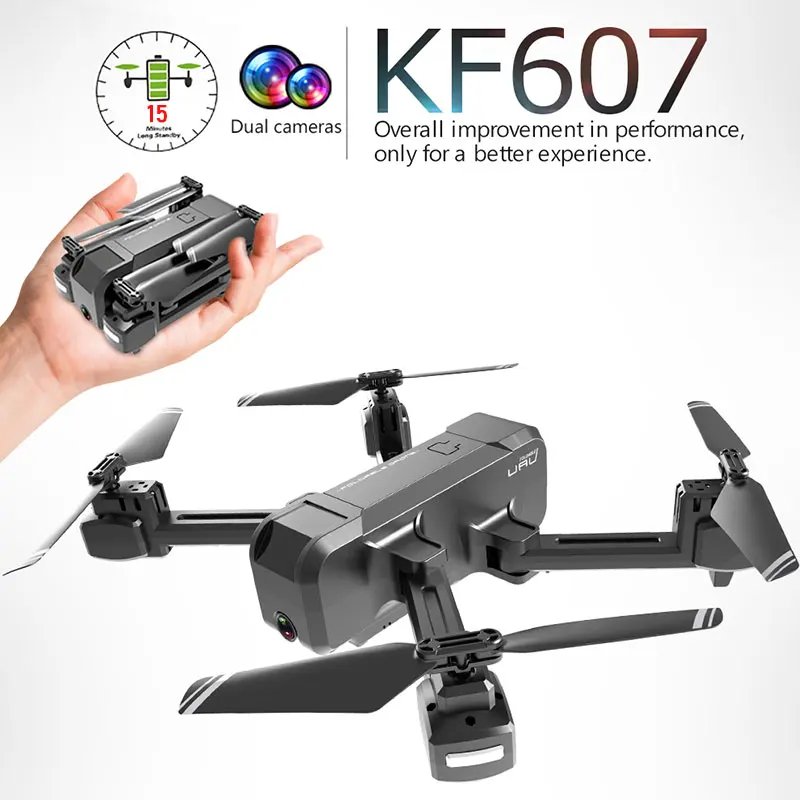 Новый Квадрокоптер kf607 с Wifi FPV 1080P HD Двойная камера оптический поток селфи Дрон