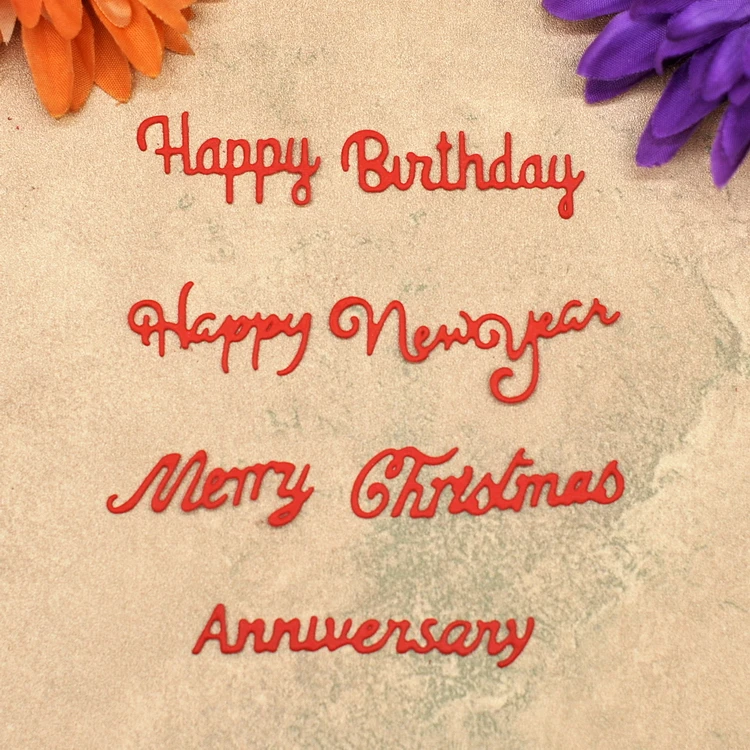 4 шт. металлический трафарет для скрапбукинга сделай сам|anniversary|anniversary cardanniversary