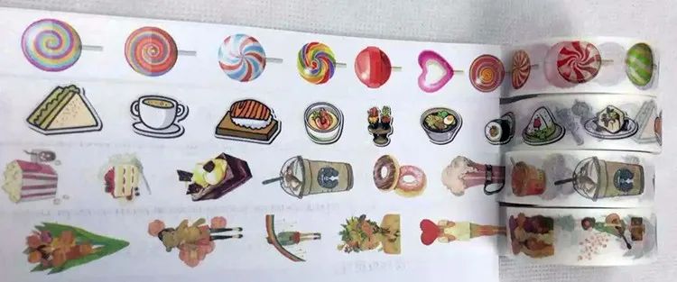 Alideco клейкая лента из рисовой бумаги Бабочка перо кошка декоративный Клей Скрапбукинг DIY Бумага японские наклейки Размер 1,5 см* 10 м
