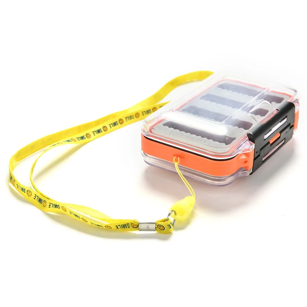 

Waterproof 115*80*40 Mm Large Fly Fishing Box Plastic With With Slit Foam Insert Double Sides Fly Box Large Fishing Box