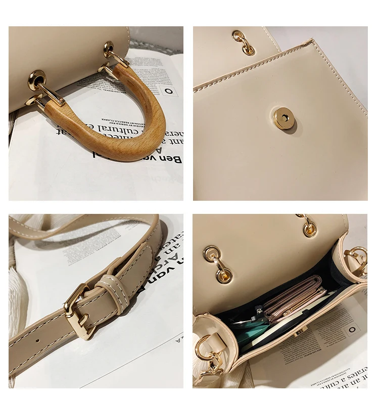 Ретро Деревянные сумки с ручками для женщин клатчи женские дизайнерские