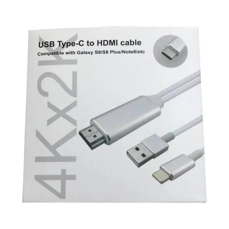 USB Type C к HDMI 4K кабель с usb-портом для зарядки MHL Кабель-адаптер Поддержка Samsung Galaxy S8/S8