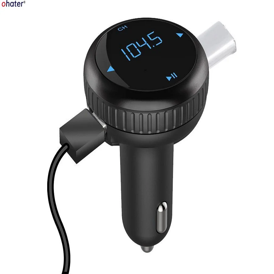 Ohater Fm передатчик Bluetooth автомобильный беспроводной Handsfree Mp3 модулятор USB зарядное