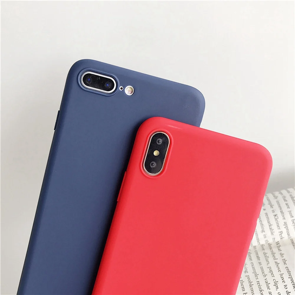 Silicone Candy Color Case For Xiaomi Redmi Note 5 7 Pro 6 Mi 8 Lite 9 SE Ultra Thin Soft TPU Cover A2 |