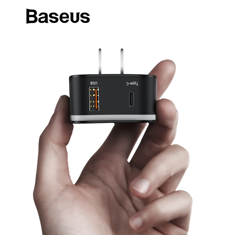 Baseus поддержка Quick Charge 3 0 для samsung зарядное устройство телефона PD iPhone USB 18 Вт