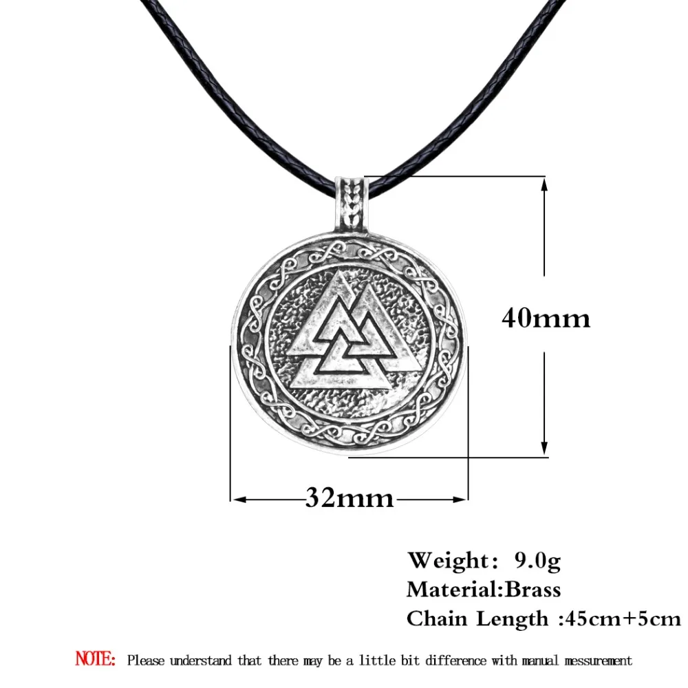 1 шт. славянский норвежский амулет Valknut языческий подвеска ожерелье