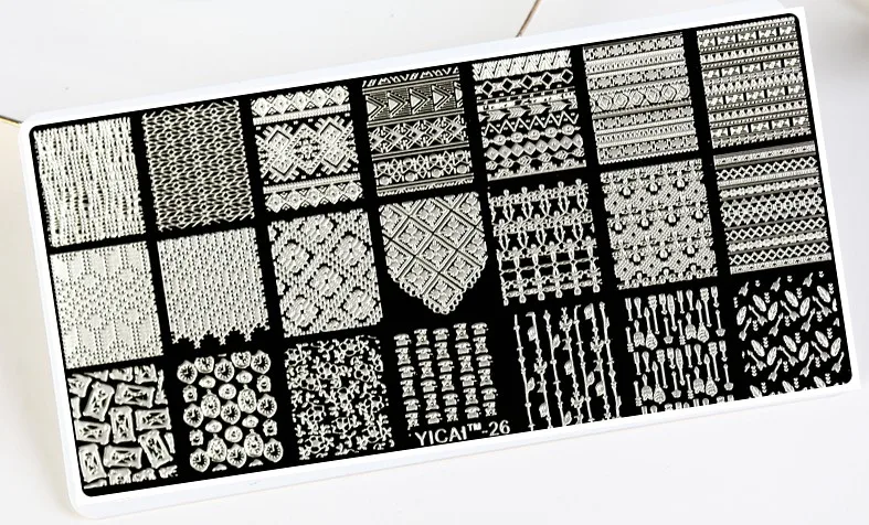 26 1 шт изображения пластины YICAI моды шаблон для стемпинга для нейл-арта, DIY изображения штамп пластины ногтей штамповки пластины(40 - Цвет: 26