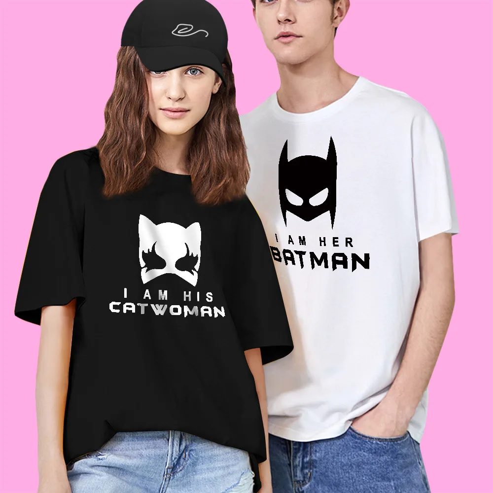 YOFOCOO парные футболки с Бэтменом и кошкой для влюбленных коллекция 2019 года