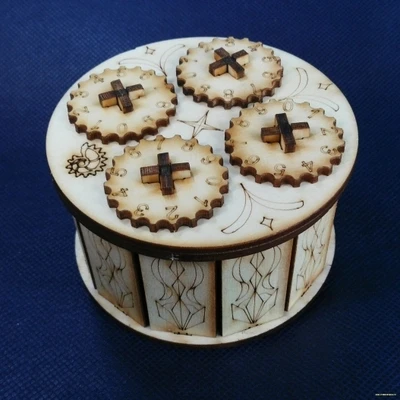 Обучающая игрушка деревянный механический привод Cryptex идеи для подарков