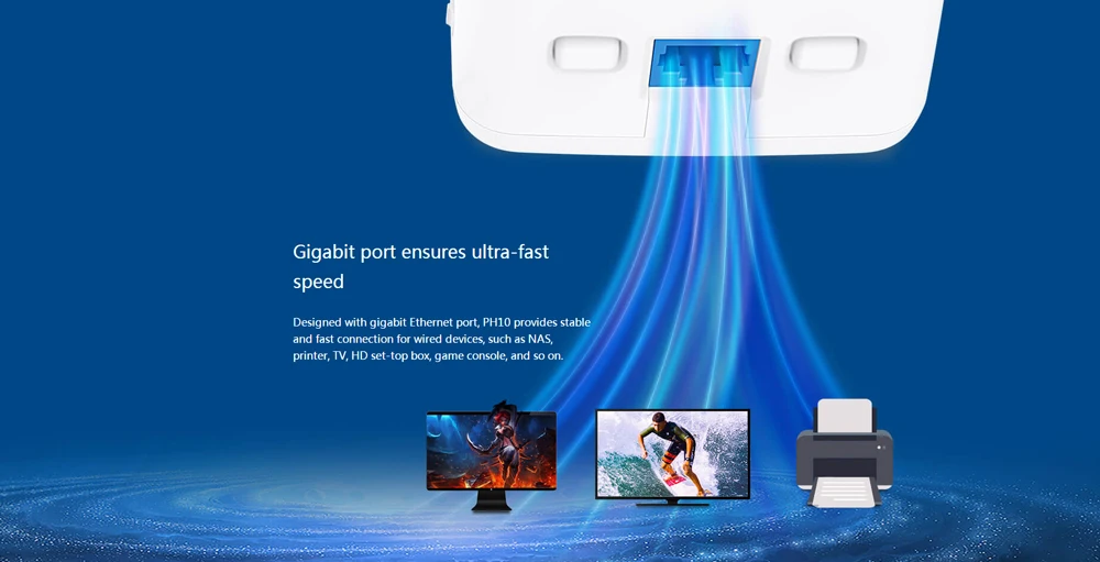 Tenda PH10 1000 Мбит/с Комплект гигабит 2,4G и 5G двухдиапазонный беспроводной сетевой адаптер Powerline AV1000 Ethernet PLC Адаптер