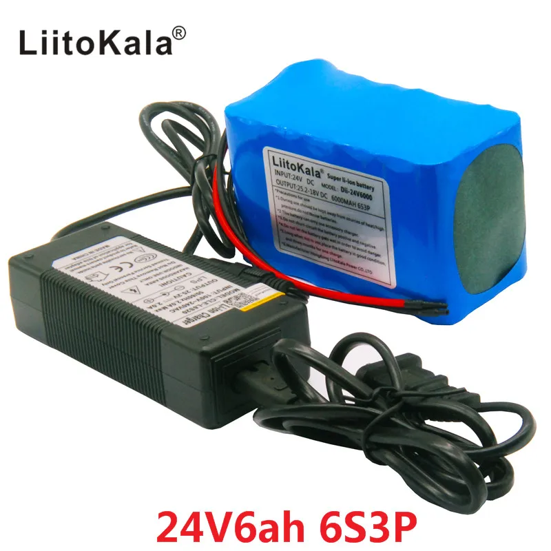 HK liitokala 24V 6Ah 6S3P аккумулятор 25,2 V 18650 Аккумулятор 6000mAh аккумуляторная батарея для gps-навигатора/гольф автомобиля/электрического велосипеда