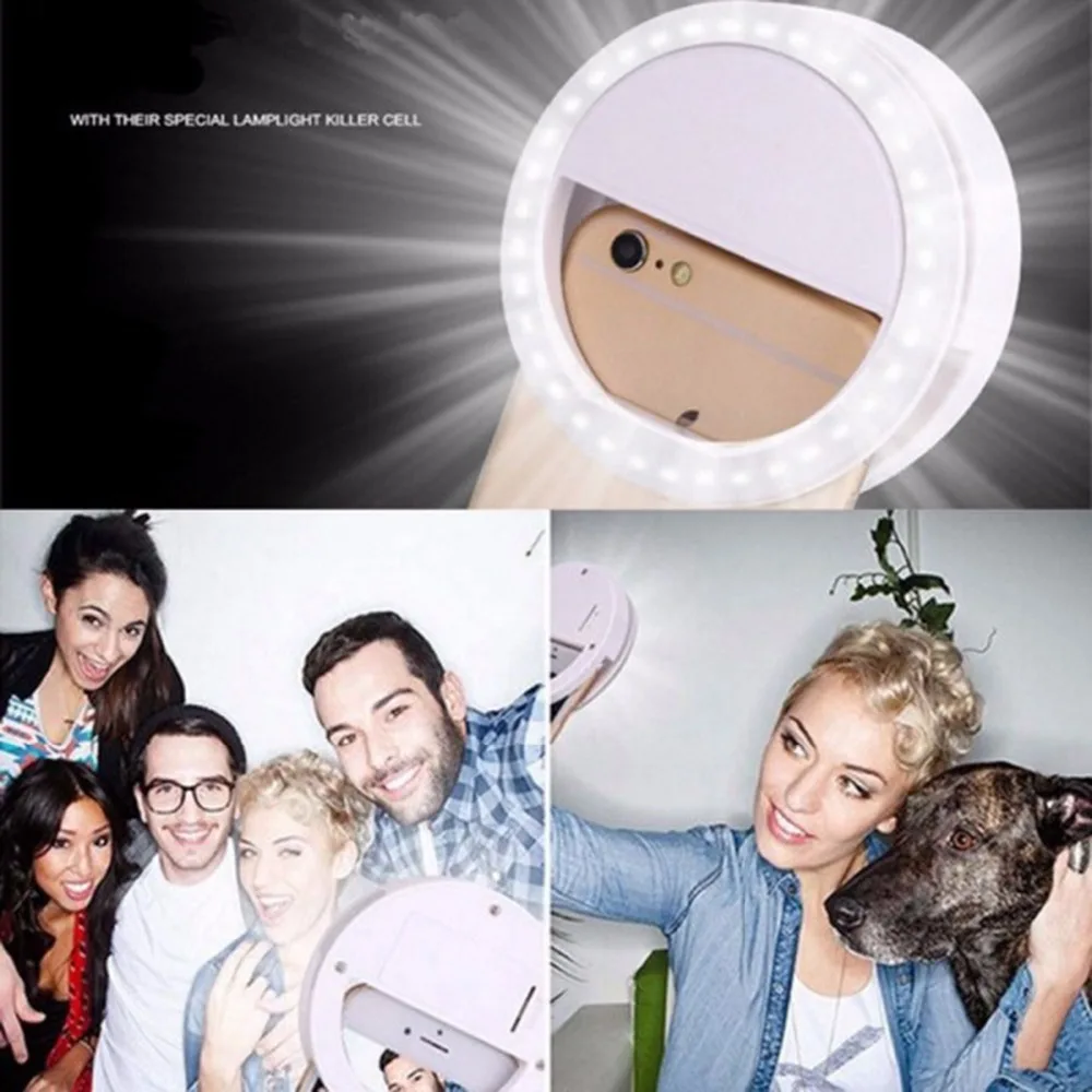 New Selfie Ring Light Portable Flash Led Camera Phone Photography Enhancing for Smartphone iPhone Samsung | Освещение