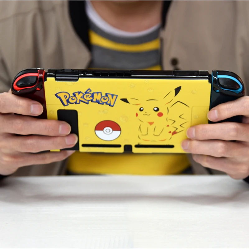 Защитный чехол Nintendo switch цветной жесткий + 4 аналоговых колпачка для консоли Switch