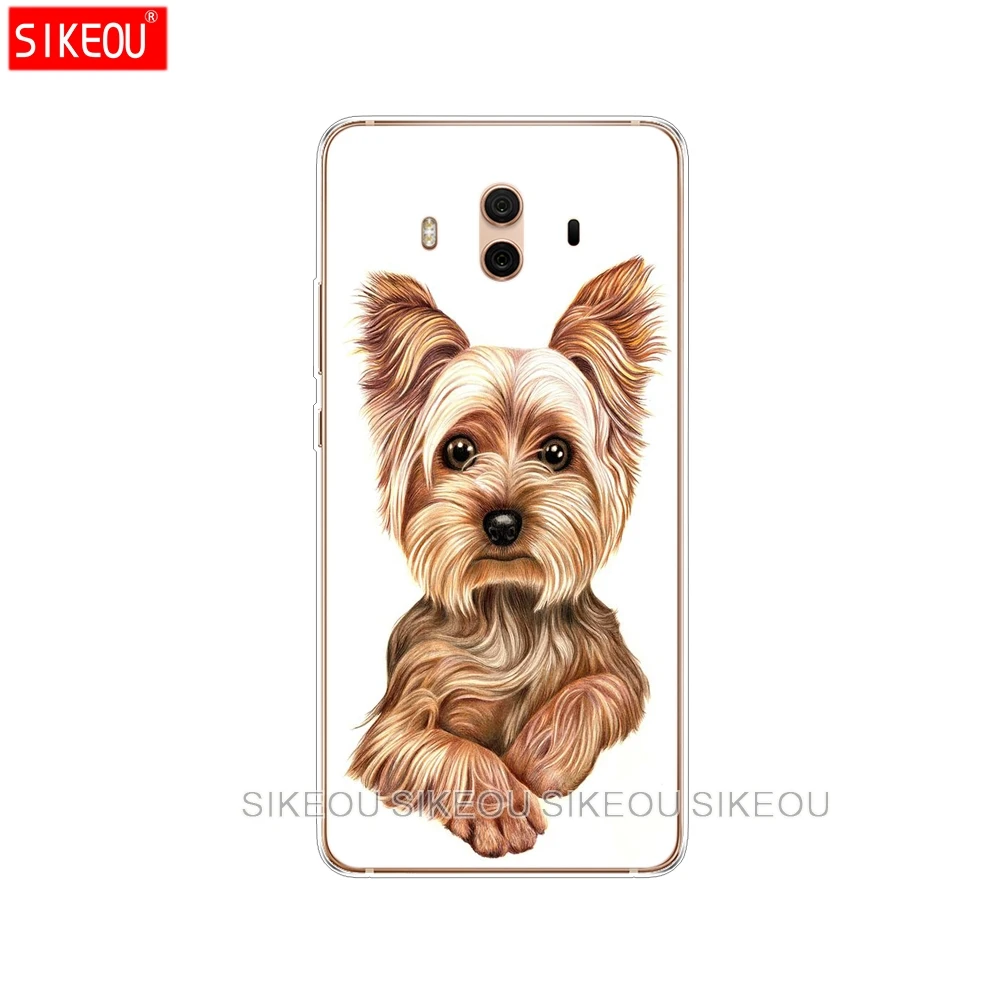 Силиконовый чехол для телефона Huawei mate 7 8 9 10 pro LITE йоркширский терьер собака щенок |