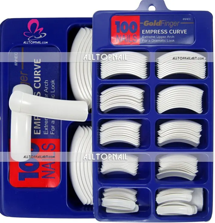 100 шт полное покрытие накладные ногти белый французский акриловый дизайн ногтей