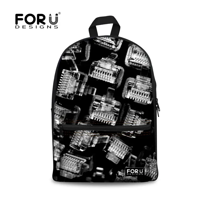 FORUDESIGNS/для женщин рюкзак Панк DJ музыка печати рюкзаки для подростков обувь девочек и мальчиков проигрыватель дизайн Mochila Feminina - Цвет: Небесно-голубой