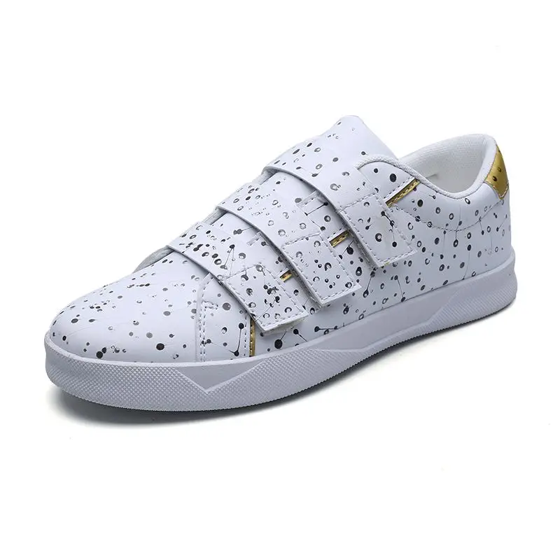 LAISUMK Men Hook Loop Casual Shoes Flat Brand Sneakers Male Outdoor Leather Handmade New Flats Platform | Обувь