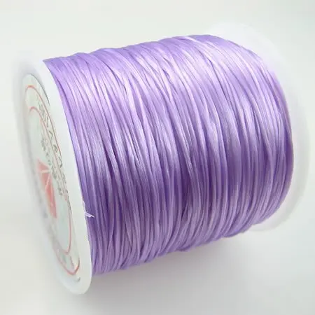 

1mm Colorfast Strong & Stretchy Elastic Rope Wire Beading String DIY Craft Jewelry Cord-Purple- 200m /2 Rolls