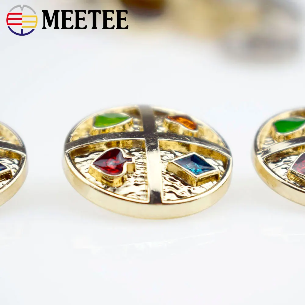 Meetee 10pcs 22mm/25mm High-grade Metal Shank Button Fashion Coat Decoration DIY Garment Scrapbook Sewing Material E2-3 | Дом и сад