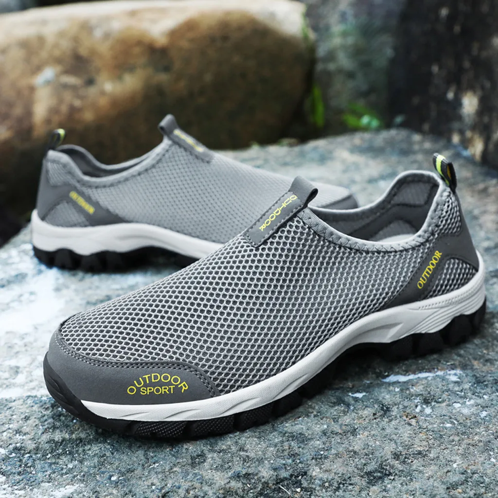 Spring autumn Shoes casual solid Hot Sale Men's Fashion Leisure Climbing shoes Men breathable mesh Running Sport Sneakers