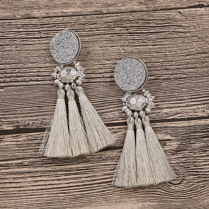 STRATHSPEY серьги кисточки с бусинами из смолы для женщин винтажные длинные друзой