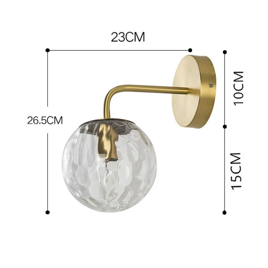

Thrisdar Nordic Luxury Brass Bedroom Bedside Wall Lamps Aisle Stair Corridor Wall Lamps Bathroom Mirror Front Wall Light