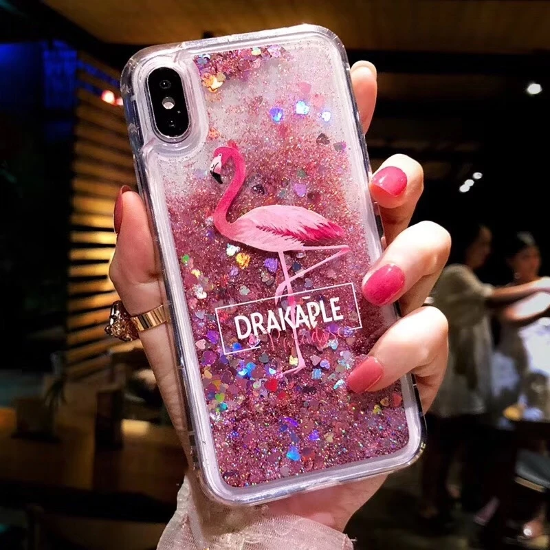 Flamingo Big Блестящий Мягкий силиконовый чехол Quicksands для huawei P30 Pro P20 P10 P9 P8 Lite mate 20X10 9 P Smart Plus чехол s - Цвет: Flamingo Big