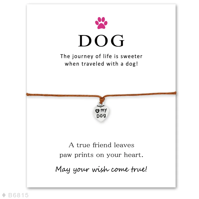 () На заказ-серебряные браслеты с подвеской I LOVE Dog для женщин и девочек