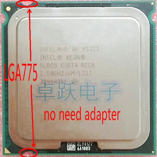 Процессор Intel Xeon X3323 2 5 ГГц/6 МБ/1333 близок к LGA775 Core Quad Q9400 cpuworks (материнская плата LGA 775