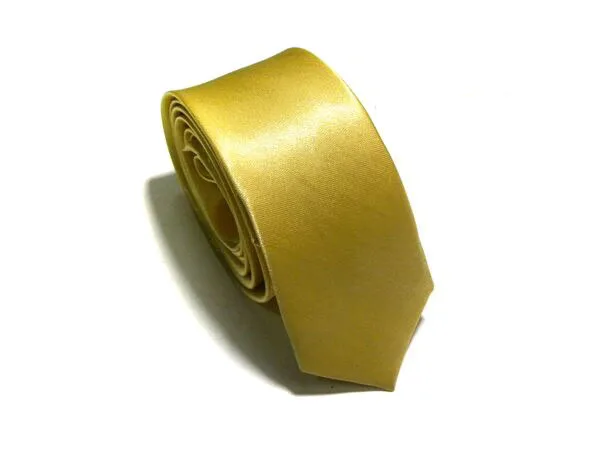 Medium yellow 10 шт./лот, мужской тонкий галстук, Одноцветный галстук, узкий галстук из полиэстера, ширина 5 см, 34 Цвета, королевский синий, золотой, вечерние, официальные Галстуки - Цвет: Medium yellow