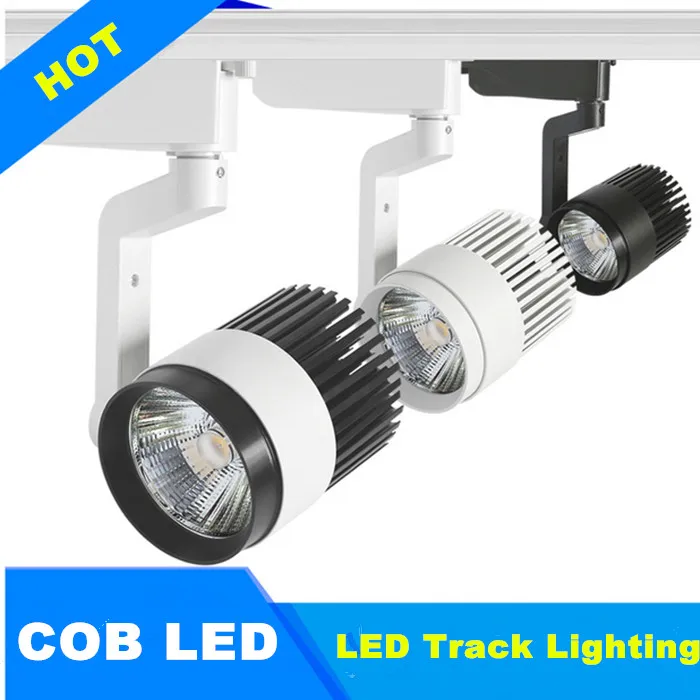 2PCS  110V 220V LED spotlight rail track light lamp 30W COB LED track light