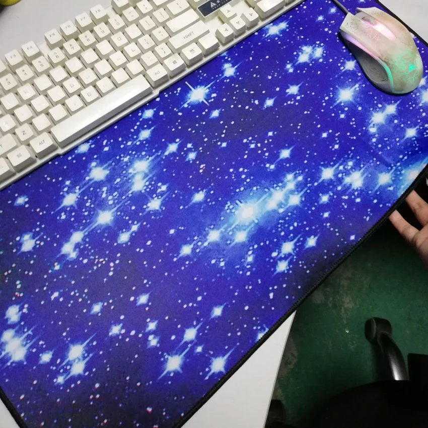 Игровой коврик для мыши с изображением звездного неба игровой клавиатуры