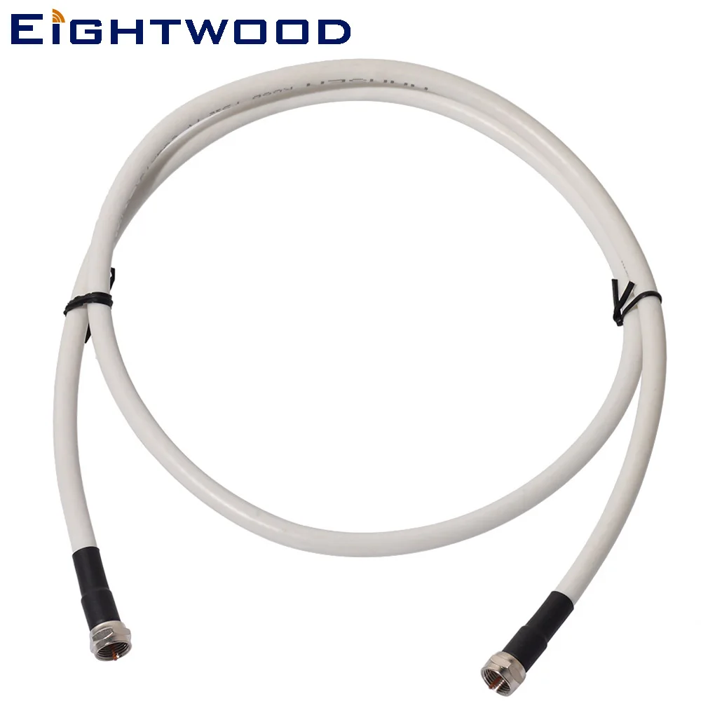 Eightwood цифровой коаксиальный кабель (180 см) Quad экранированный белый RG6 RF коаксиальный кабель с разъемами типа F