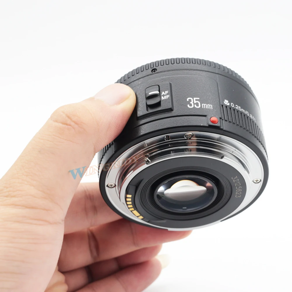 YONGNUO YN 35 мм F2 объектив камеры для Nikon Canon EOS YN35MM объективы AF MF широкоугольный 600D 60D 5DII