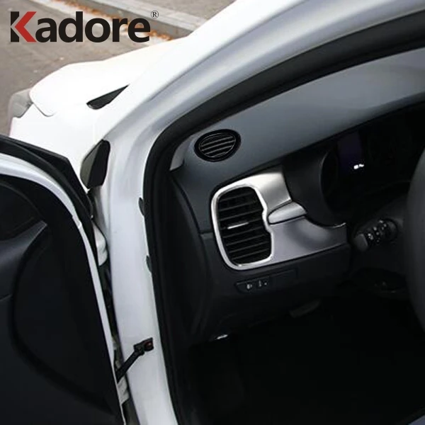 Для Kia Rio 4 X-line из нержавеющей стали, кондиционер, вентиляционная крышка, наклейка, интерьерные аксессуары, Стайлинг автомобиля