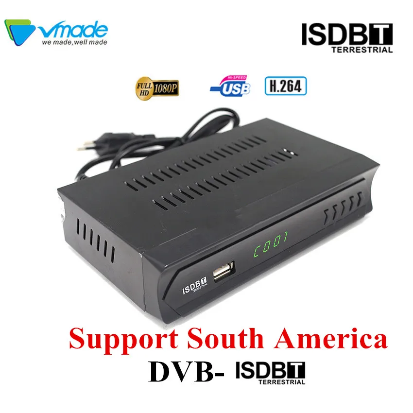 DVB ISDB/T тюнер HD спутниковый ТВ приемник Поддержка H.264 1080P ISDB T TV Box для Бразилии стран