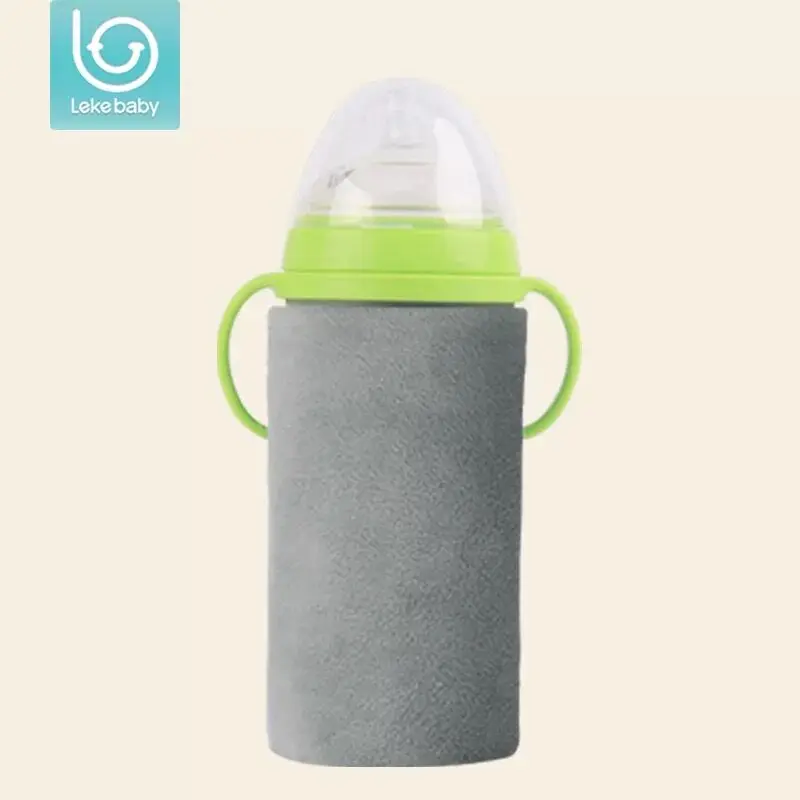 gray Lekebaby USB портативный термостат с изоляцией, грелка для детских бутылочек, Термосумка для детских бутылочек - Цвет: gray