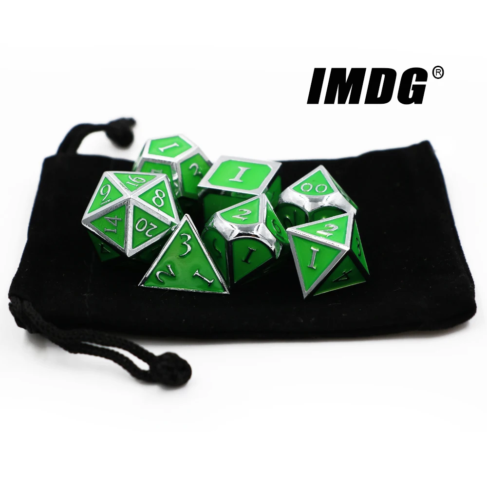IMDG 7 шт./компл. креативная РПГ игра игральные кости многогранные металлические DND
