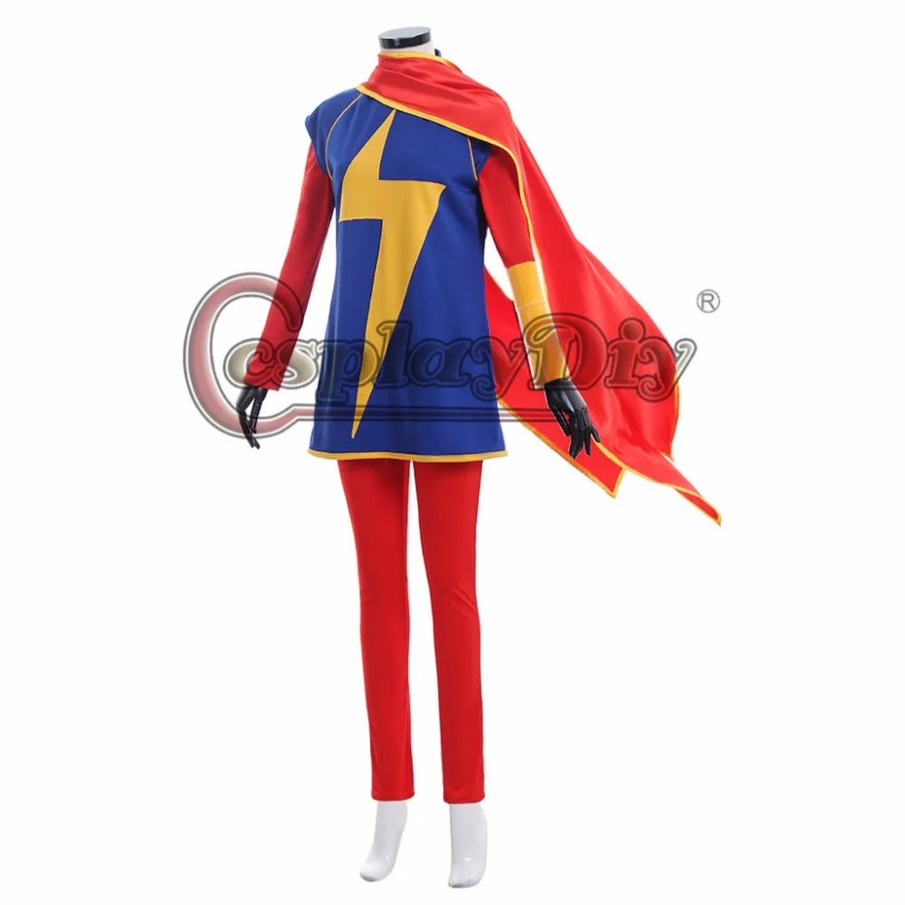 Косплей diy капитан суперер мисс (камалахан) косплей костюм на Хэллоуин Карнавал