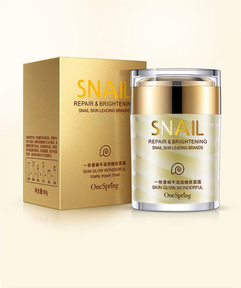 OneSping Snail Cream Nourishing Anti Wrinkle+Gold Eye Cream Removal Dark Circles Eye Bag Repair Moisturizing Faical Skin Care