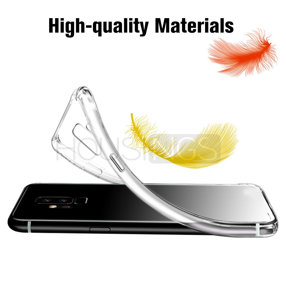 Ультратонкий прозрачный силиконовый чехол для samsung Galaxy S8, S9, S10 Plus, ТПУ, противоударный чехол из ТПУ для samsung A20, A30, A40, A50, A60