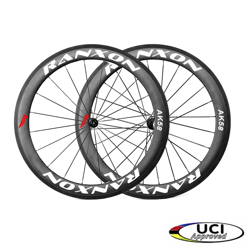 Колесная пара Ranxon UCI для шоссейного велосипеда 60 мм|carbon wheels|clincher carbon wheelsbicycle wheelset |