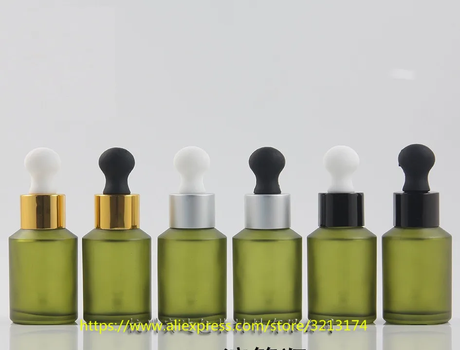 30 мл Зеленое матовое стекло пластиковый флакон капельница. Эфирное масло аромат