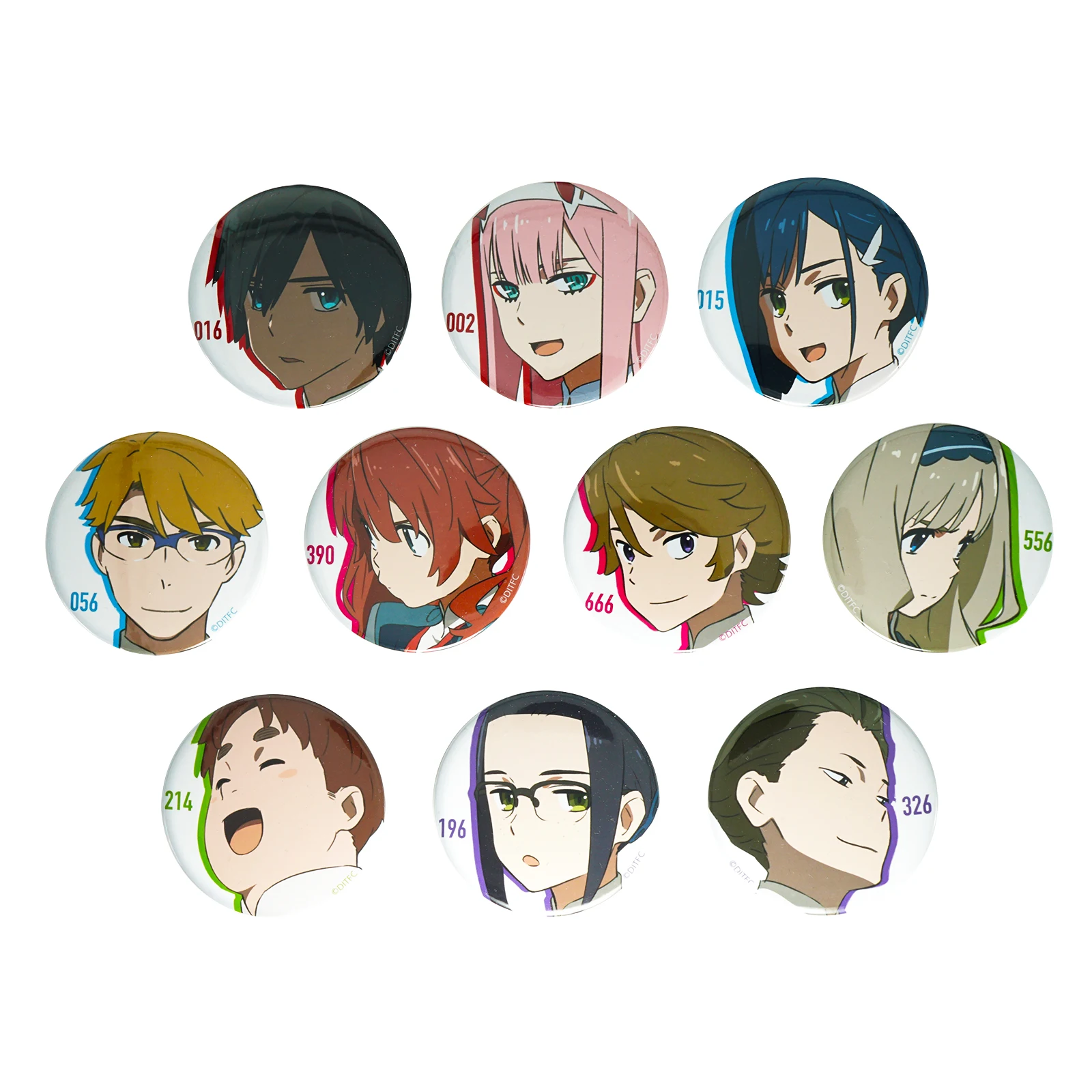 Значок аниме DARLING in the FRANXX: 002 Zero Two HIRO ICHIGO Kokoro Miku Goro Zorome металлический значок брошь на булавке